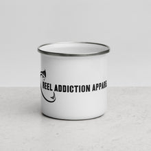 Load image into Gallery viewer, Reel Addiction Enamel Mug
